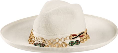 cowboy hats from gucci song|white double chain cowboy hat.